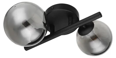 Produktbild von LED Wandleuchte, Metall, Glas, rauchfarben, H 12,5 cm