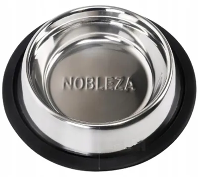 Obrázek produktu pro Miska na jídlo pro psy Nobleza, stříbrná barva, nerezová ocel, objem 0,9 litru
