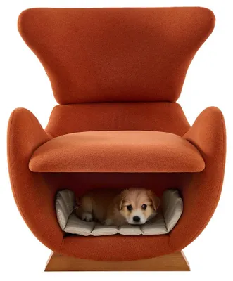 Imagen del producto de Silla para mascotas - Sillón de descanso - Silla para gatos - Silla para perros - Tela resistente a arañazos de mascotas - Refugio integrado para mascotas