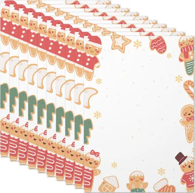 Produktbild von Weihnachten Briefpapier DIN A4 beidseitig bedruckt - Blanko Briefpapier Set zum Beschriften und Bedrucken Festtage Einladungen 50x Blatt