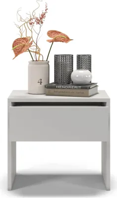 Zdjęcie produktu dla regalik szafka nocna PARI z jedną szufladą 50x45x35 cm - szafka nocna z szufladą z prowadnicami kulkowymi tip on - szafka nocna o nowoczesnym designie z jesionu