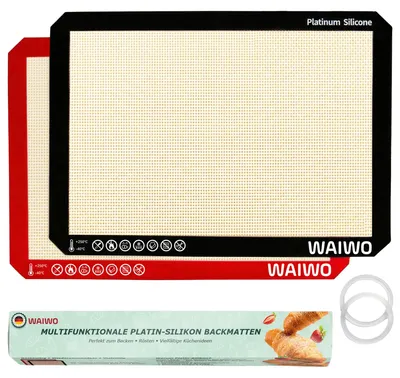 Backmatten-Set 2er-Pack 42x30 cm Silikon antihaftbeschichtet BPA-frei