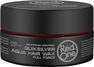 Image de Red One - Cire pour cheveux - Quicksilver - Aqua Hair Wax - Pour une fixation forte et de la brillance - 150 ml - 1 pièce