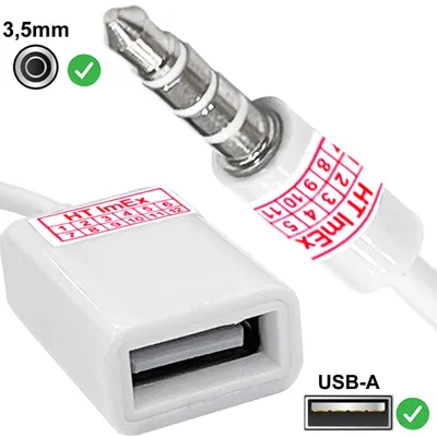 Produktbild von 3,5 mm Klinkenstecker auf USB 2.0 Buchse Aux Audio Adapter Stereo Adapter