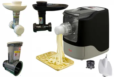 Produktbild von Multifunktionale Küchenmaschine für Pasta, Pizza, Brot, Fleischwolf, Gemüsewolf, 6-in-1-Eismaschine