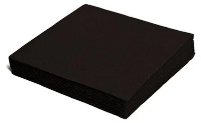 Produktbild von 250x Servietten 24 x 24 cm 1/4 -Falz 2-lagig schwarz