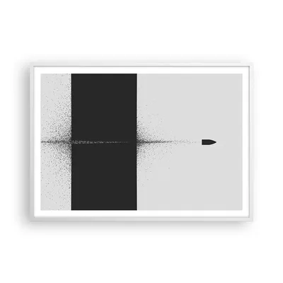 Produktbild von Gerahmtes Poster - Weißer Rahmen - Kugel Schwarzweiß Modern - 100x70 cm - Wand Bild - Wanddeko - Wandbilder - Kunstposter - Wandposter - Bilderrahmen - Bilder - Kunstdruck - P2WAA100x70-4492