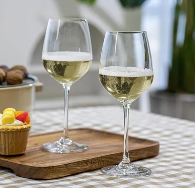 Produktbild von ECHTWERK Weißwein-Gläser 6er Set, 388 ml - Zeitlose Weingläser, Weinkelche, Robuste Gläser, spülmaschinenfest