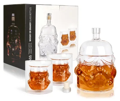 Whisky-Karaffe 750 ml mit 2 Gläsern, Dekanter-Set