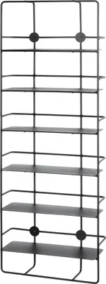 Produktbild von HAKU Wandregal schwarz - Metall, B/H/T: 37x103x14 cm