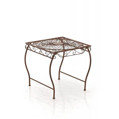 Produktbild von CLP Gartentisch aus Eisen Zarina Beistelltisch im Jugendstil für Terrasse und Balkon antik braun