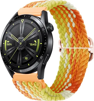 Produktbild von BStrap Elastic Nylon Armband für Huawei Watch 3 / 3 Pro, fragrant orange