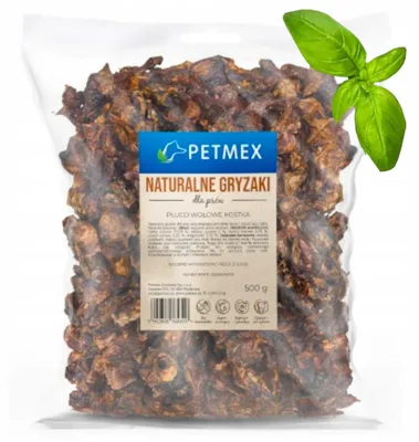 Image de PETMEX Poumon de bœuf - friandises pour chiens - 500 g