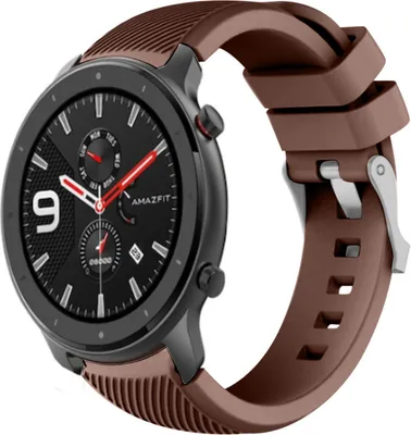 Produktbild von Strap-it Xiaomi Amazfit GTR Armband Silikon (KaffeeBraun)