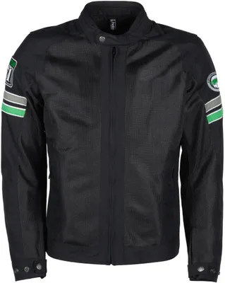 Zdjęcie produktu dla Tekstylna kurtka motocyklowa Helstons Elron Mesh, czarny/szary/zielony, 2XL