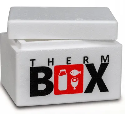 Produktbild von THERM BOX 4W Styroporbox 3,6 Liter Innen 20x15x12cm Wandstärke: 3cm Thermobox Kühlbox Warmhaltebox Wiederverwendbar Isolierbox Thermobehälter