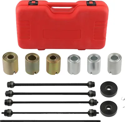 Immagine prodotto di Kit manicotto per pressa, 26 pezzi, diametro interno 34-72 mm, diametro esterno 44-82 mm, acciaio ad alte prestazioni,