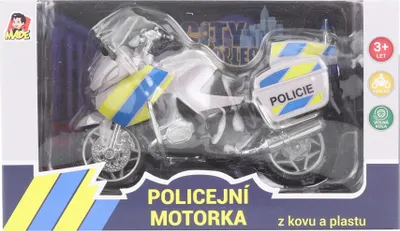 Produktbild von Metallisches Polizeimotorrad, 12 cm