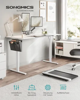 Produktbild von SONGMICS Höhenverstellbarer Schreibtisch elektrisch 160cm mit 4 Höhen