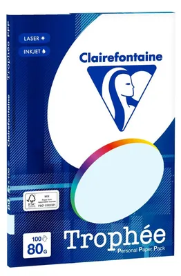 Produktbild von Clairefontaine Kopierpapier Trophee hellblau DIN A4 - Normal/Kopierpapier - 80 g/m²