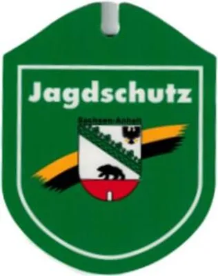 Produktbild von Einsatzschild Autoschild für Windschutzscheibe incl. Saugnapf - Jagdschutz - 308194 - incl. Wappen nach Wahl Color - Region Sachsen-Anhalt