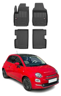 Immagine prodotto di 2007-2025 Fiat 500 500C tappetini TPE nero 4 pz