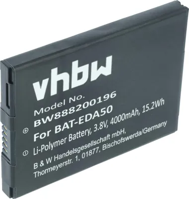 Produktbild von vhbw Akku kompatibel mit Honeywell Scanpal EDA50, EDA50K, EDA51, EDA70, EDA50hc, EDA71, EDA40 Barcodescanner POS (4000 mAh, 3,8 V, Li-Polymer)
