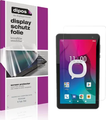Produktbild von 2x Schutzfolie für Konrow K-Tab 704 klar Displayschutzfolie Folie Display Schutz dipos