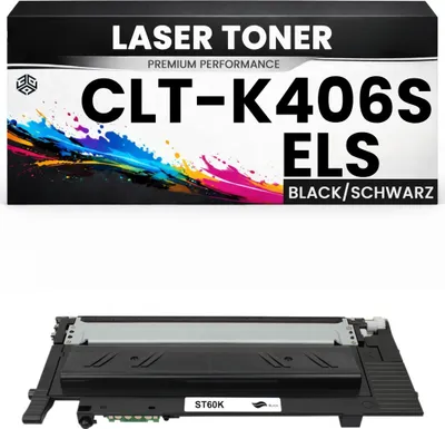 Produktbild von Toner kompatibel für Samsung CLT-K406S / ELS(K406) CLP-360/366/366W/365/365W/368 CLX-3300/3305/3305W/3305FW/3306/3306W/3306FN Xpress C460W/C410W in Schwarz