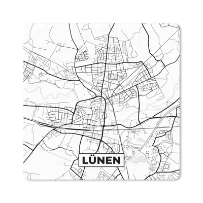 Produktbild von MuchoWow® Mauspad Mousepad Stadtplan - Karte - Lünen - Karte 30x30 cm - Mousepads - Maus Mat - Pad - Mausunterlage - Gaming