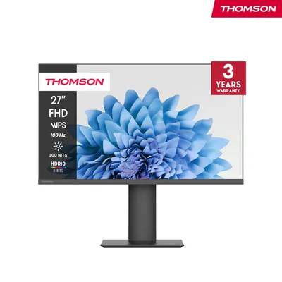 Produktbild von Thomson 27 Zoll Full HD-Monitor, 100 Hz Bildwiederholfrequenz, IPS-Panel, Verstellbarer Ständer, HDMI, Adaptive Sync, M27FB5C14