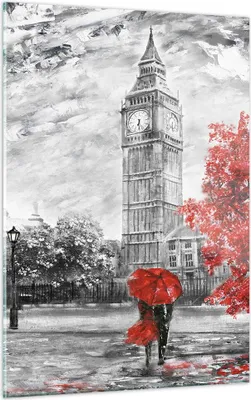 Produktbild von Bilder auf glas - Einteilig - London Bus - 50x70cm - Glasbilder - Wandbilder - Bilder - Kunstdruck - zum Aufhängen bereit - Wanddekoration aus Glas - Glas Bilder - Wandbild auf Glas - GPA50x70-3866