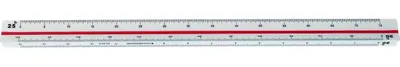 Produktbild von Standardgraph Dreikantmaßstab Berufschule, 30 cm 1:20/1:25/1:33 1/3/1:50/1:75/1:100