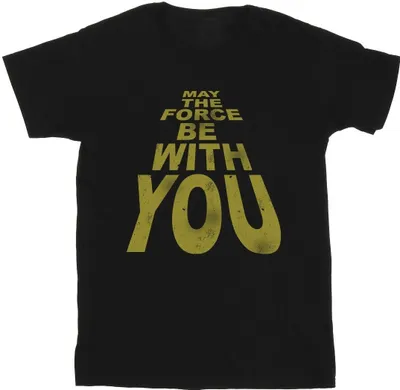 Image de Star Wars - "May The Force Be With You" T-shirt pour homme BI46054 (4XL) (Noir)