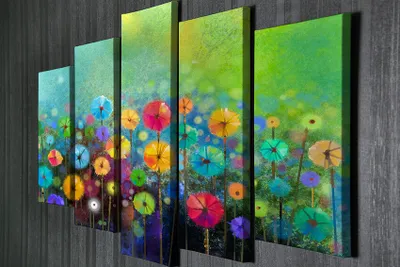 Produktbild von Wallity, BC55- SYM4282, Bunt, Leinwandbilder, 105 x 70 cm, 100% Leinwand