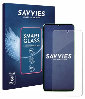 Produktbild von 3x Savvies Schutzglas Folie für Samsung Galaxy F70e 9H Panzer Schutzfolie Glas Displayschutz klar transparent