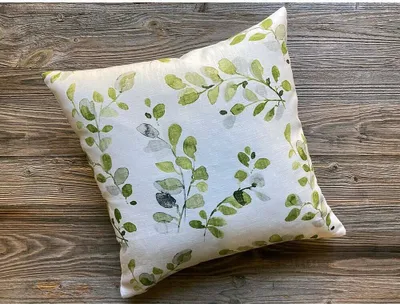 Produktbild von Kissen-Bezug 50x50 cm Oliven mediterran weiß Baumwolle-Mix