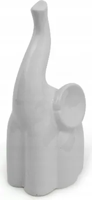 Image de Figurine décorative en céramique Éléphant 24 cm blanc