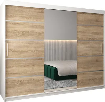 Produktbild von Kleiderschrank, Schiebetürenschrank Schlafzimmer, Schrank mit Spiegel VERONA 2 250 cm