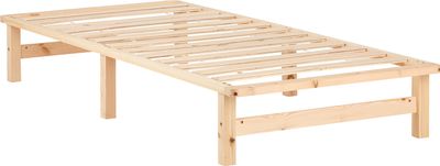 Homestyle4u 1908, postel z palet 90x200 cm postel z masivu nábytek z palet
