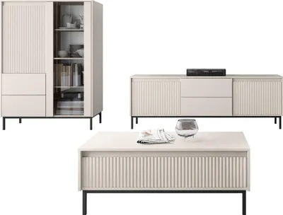 Produktbild von MIRJAN24 Wohnzimmer-Set Ozmi V, Wohnzimmer vom Hersteller (Farbe: Cashmere)