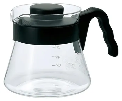 Obrázok produktu pre Sklenená kávová kanvica Hario V60, objem 450 ml – čierna