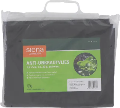 Produktbild von SIENA GARDEN Anti-Unkrautvlies 30g, Maße: 1,5x5m, Farbe: schwarz