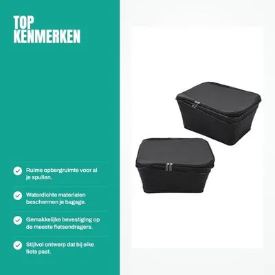 Produktbild von Rennradtas 20L - Wetterfeste Fahrradtasche - Gepäckträgertasche - Fahrradträger - Metalldraht - Geeignet für Fahrradträger
