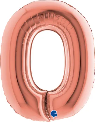 Produktbild von Riesenbuchstabe Folienballon 40"/102cm | Rosegold #O