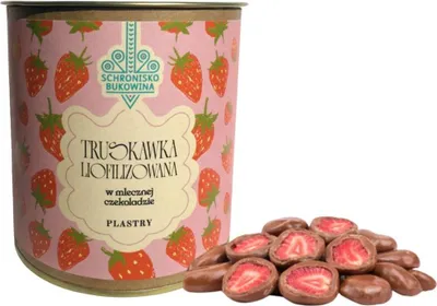 Produktbild von Gefriergetrocknete Erdbeeren in Milchschokolade 100g- Schronisko Bukowina