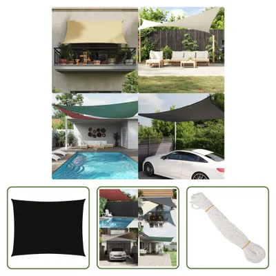 Produktbild von The Living Store Sonnensegel Oxford-Gewebe Rechteckig 4x5 m Schwarz
