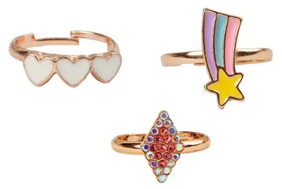 Produktbild von Boutique Heart Star Ringenset - 3st.