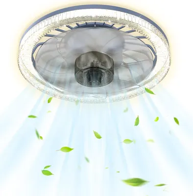 Produktbild von JOIEYOU 60W Deckenventilator mit Beleuchtung LED Ventilatorlampen mit Fernbedienung Dimmbar Deckenleuchte Morden Leise Ventilator für Wohnzimmer Schlafzimmer