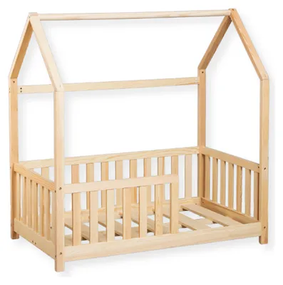 Image de Buxibo lit d'enfant - lit en bois pour petit enfant - lit de maison - 60x120cm